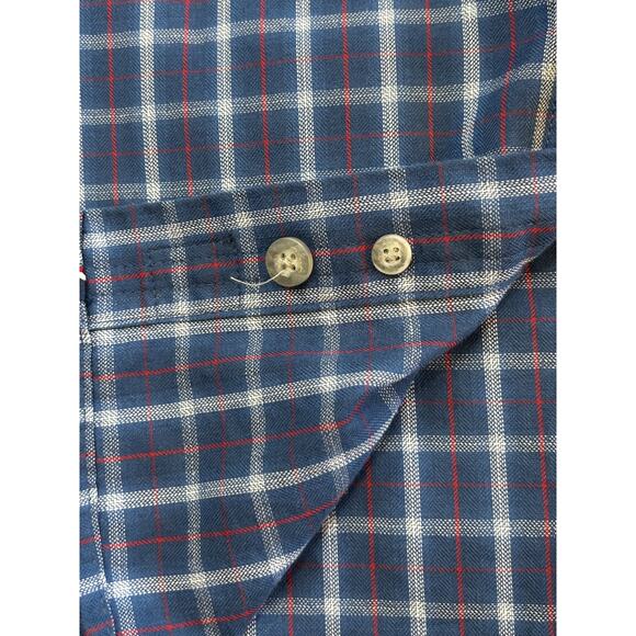 Ariat Pro Series Fitted Stretch Button Down Shirt Mens Blue Plaid XL Western - Picture 6 of 9